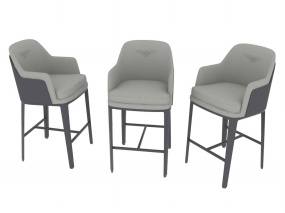 高脚餐椅3D模型设计